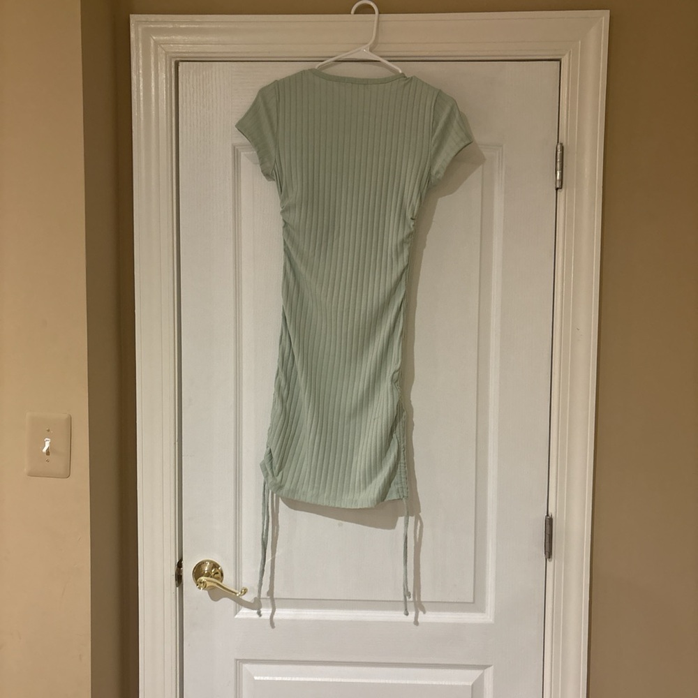 Altar'd State Light Green Ribbed Mini Dress - Picture 2 of 3